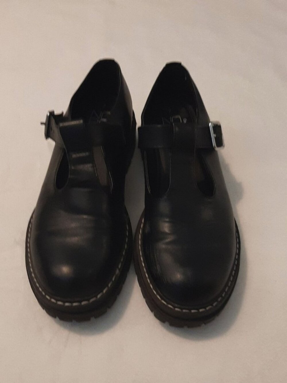 No Boundaries Women's Black Chunky Mary Jane Lug Heel Platform Shoes Sz 7
